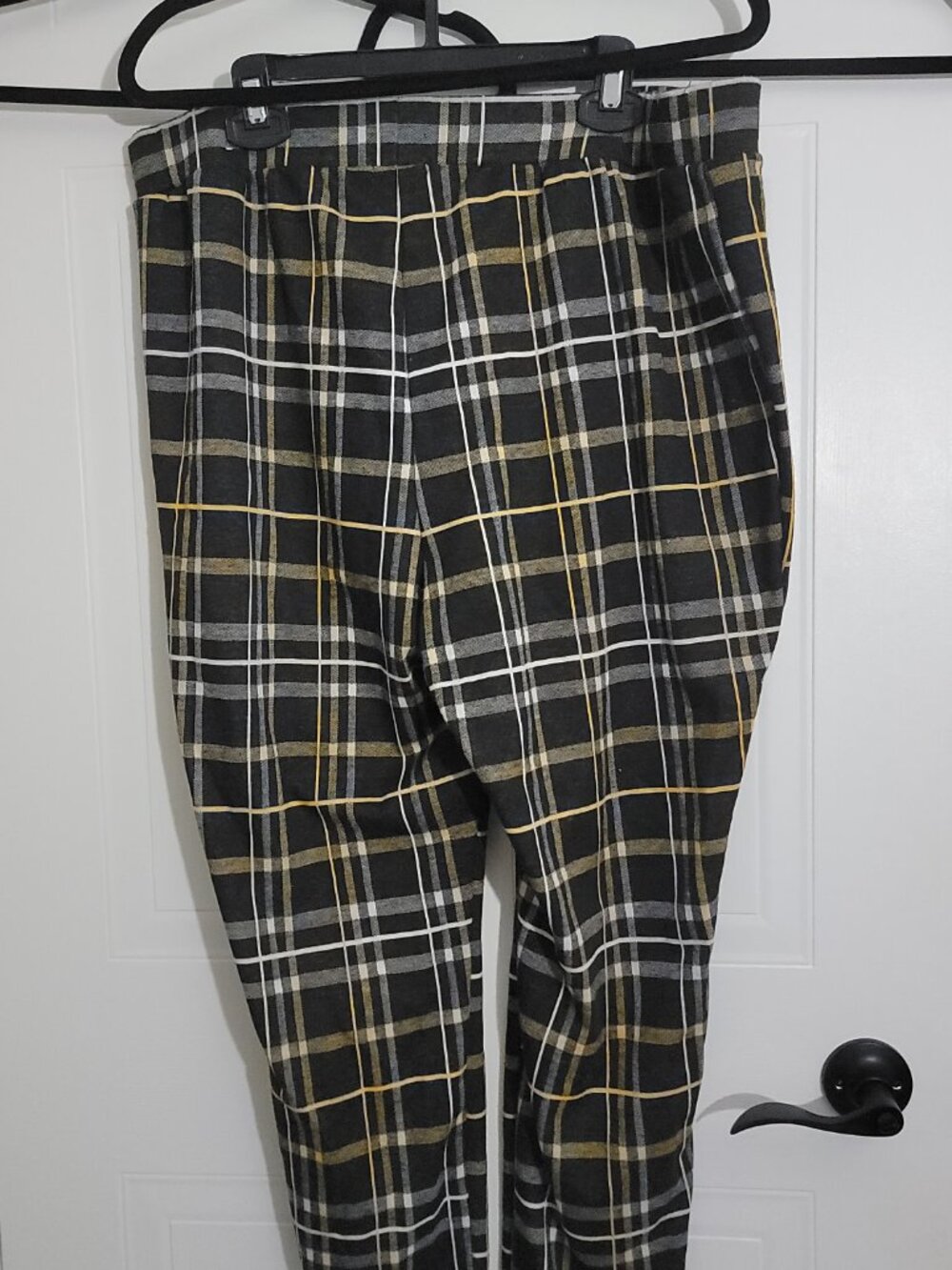 Black Yellow Plaid Pants